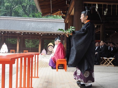 日本書紀奉仕者による玉串拝礼P7070169